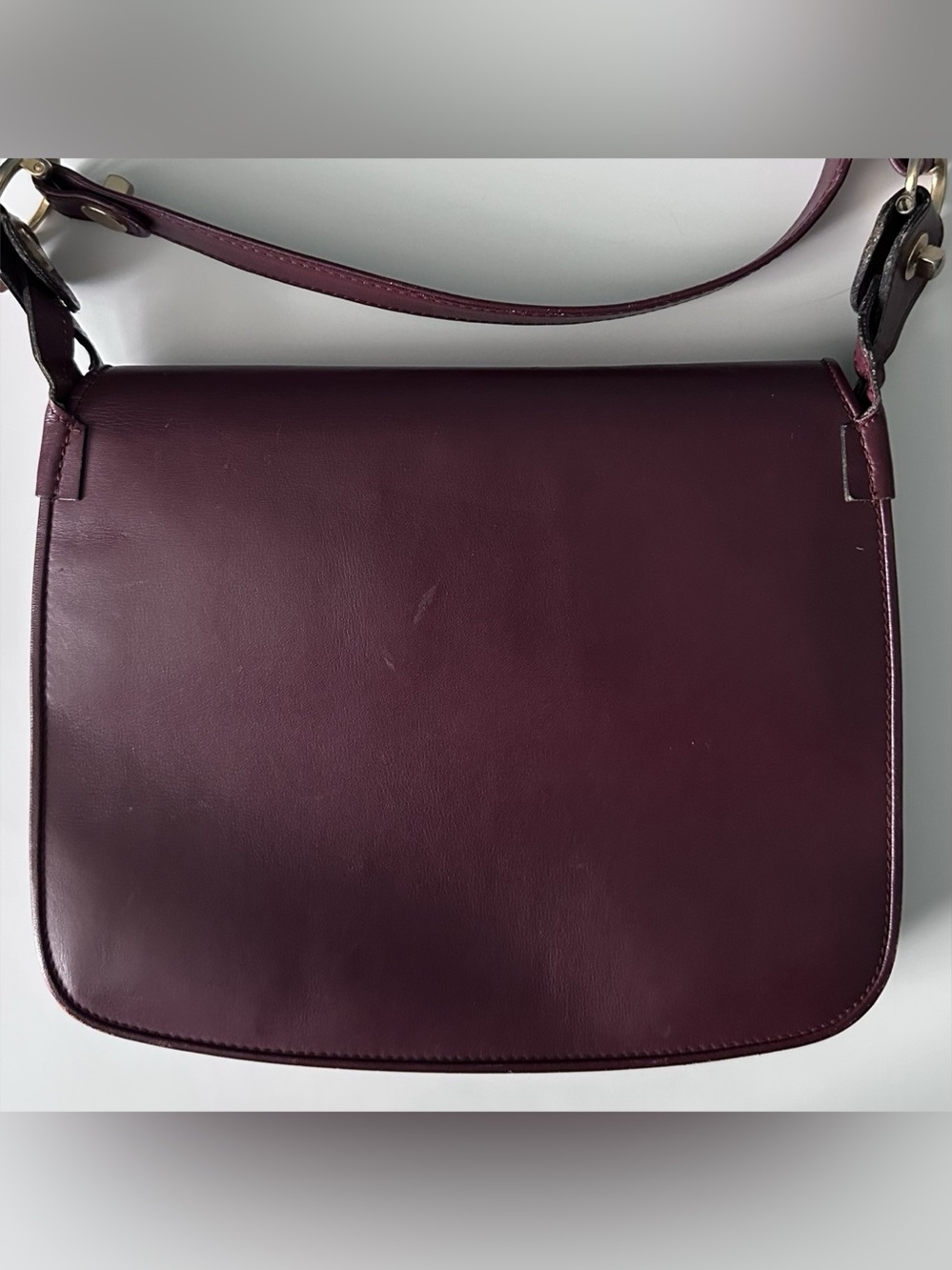 Vintage 1980s Must de Cartier Bordeaux Leather Shoulder Bag | Repair - Picture 3 of 13